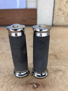 Chrome Performance Machine Renthal Grips For 1” Handlebars Harley FXR Dyna Chopp